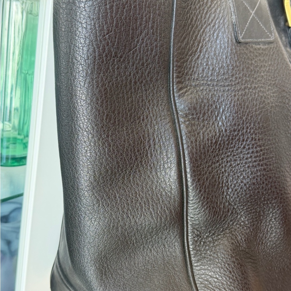 Vintage Dooney & Bourke Buckle Shopper Tote Pebble Leather 90’s All Weather Bag - Picture 5 of 9